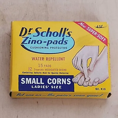 Vintage Dr Scholl's Zino-pads Ladies Size Small Corns Partial Original Box • $15.99