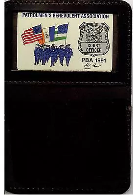 Patrolman's Benevolent Assn. Family Member Mini Wallet With 1991 Court PBA Card • $34.95