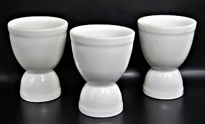 Vintage Porcelain Cups French Country Farmhouse White Double Egg France Lot 3 • $19.95