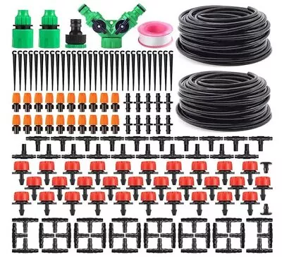 Garden Drip Irrigation Set 30m Adjustable Micro DIY Irrigation Kit Watering • $19.99