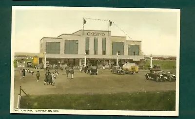 CANVEY ON SEATHE CASINO WITH PEOPLE & VEHICLESvintage Postcard • £6