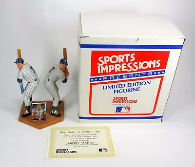 Sports Impressions Mickey Mantle Switch Hitter Baseball Statue Cert & Box • $75