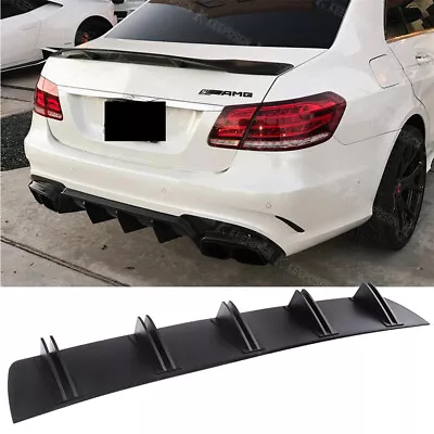 For Mercedes Benz W212 AMG E63 Rear Diffuser 10 Fins Bumper Lip Splitter Spoiler • $39.65