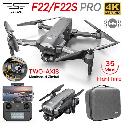 $345.02 • Buy SJRC F22S F22 PRO Drone 4K HD GPS Camera Foldable 2-Axis Gimbal Quadcopter RTF