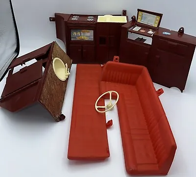 Replacement Cabinets & Seats For 1970’s Vintage Barbie Star Traveler RV Camper • $29.95