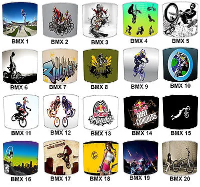 BMX Bikes Bicycle Lampshades To Match Duvet Covers Wallpaper Table Lamp Lights • £27.99