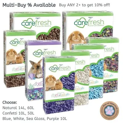 £13.99 • Buy Carefresh Small Pet Bedding Natural Soft Premium Hamster Biodegradable Litter
