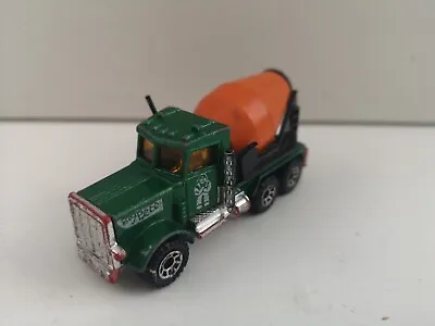 Matchbox Lesney No 19 Peterbilt Big Pete Green & Orange Cement Mixer 1981 • £2.43