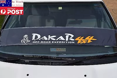 DAKAR 4X4 Windshield Reflective Car Truck Sticker Against Sun Universal 130cm • $17.99