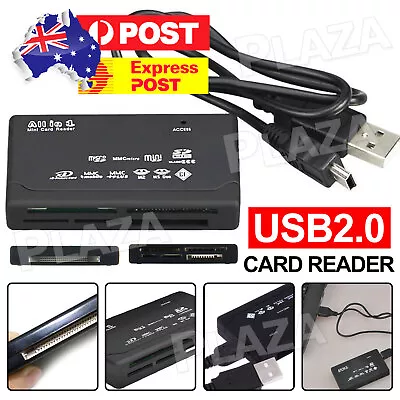 All In One Multi Memory Card Reader USB 2.0 SD CF SDHC MMC MS TF M2 XD • $6.85