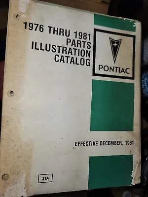 $45 • Buy Pontiac Parts Catalog Book Manual 1976 - 1981,Trana Am,Grand Am,LeMans,G/Prix