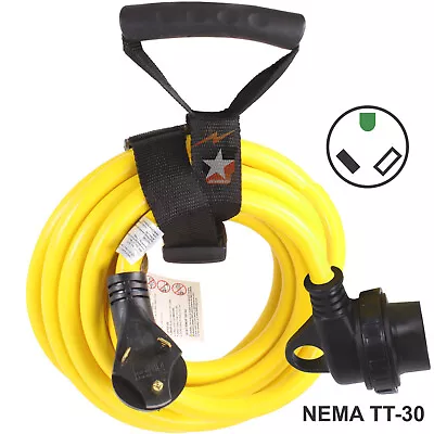 OPEN BOX - RV Power Cord 15 Foot 30 Amp 125V Cable Twist Lock Connector TT-30 FT • $34.97