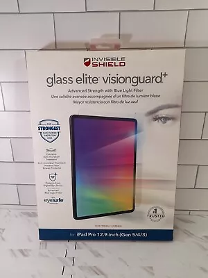 $31.95 • Buy Invisible Shield Glass Elite Visionguard+ For IPad Pro Gen 5/4/3 (12.9in)