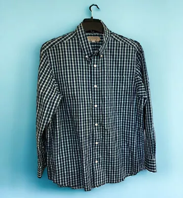 Duluth Trading Co Wrinkle Fighter Relaxed Fit Plaid Shirt Men’s L Magna Ready • $31.19