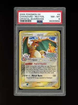 $0.99 • Buy Pokemon PSA 8 NM-MINT 2006 Charizard Crystal Guardians Reverse Holo Card 4/100