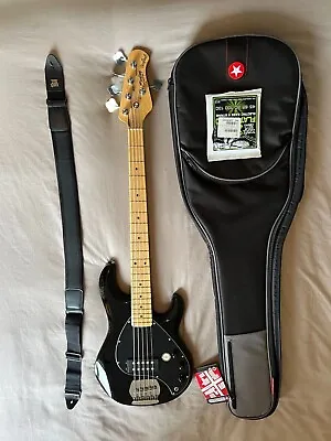 Sterling By Music Man Ray5 Stingray 5 String Bass. Extra Strings Bag Strap • $345