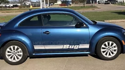 $39.95 • Buy BUG Rocker Stripe Stripes Graphics Vinyl Decals Fit ANY VW Volkswagen Beetle
