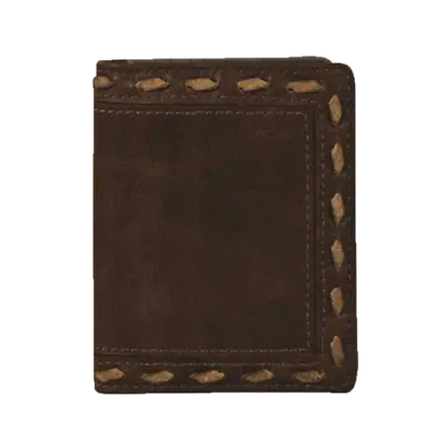 Justin Men's Western Front Pocket Brown Card Case Wallet 2005766W3 • $24.97