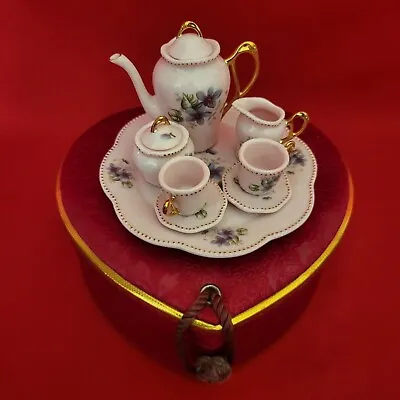 VTG Porcelain Mini Tea Sets Teapot Teacup Dish Saucer Milk Container Sugar Jar • $49.95