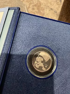 1988 MICKEY MOUSE 60 YEARS WITH YOU 1/4 SILVER PROOF Ambassador Of Peace .999 • $38