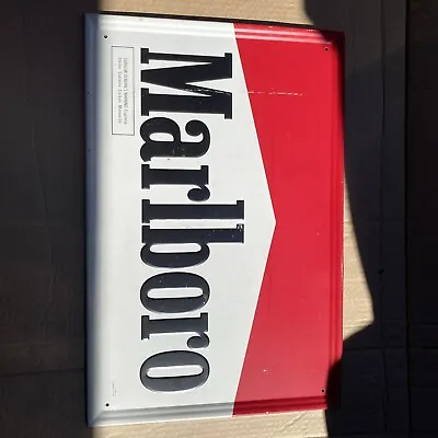 RARE Vintage Marlboro Metal Sign Authentic   1991 “ Store Display Liquor Sign • $29.99
