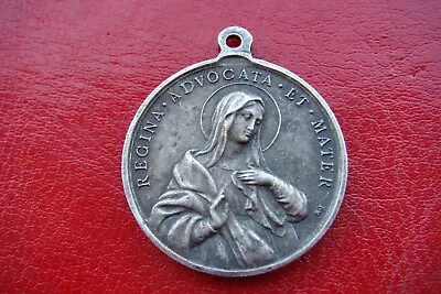 Old Italy Vatican Regina Advocata Et Mater Sacred Heart Of Jesus Medal Sigend Sj • $50