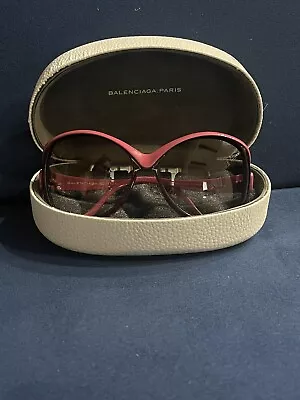 Vintage Y2K Oversized Balenciaga Sunglasses Pink/purple BAL 0032/s 7RDLF • $200