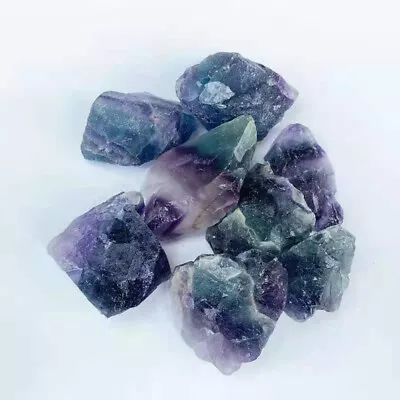 £5.27 • Buy 100g Rough Natural Rainbow Fluorite Quartz Crystal Healing Reiki Stone Specimen