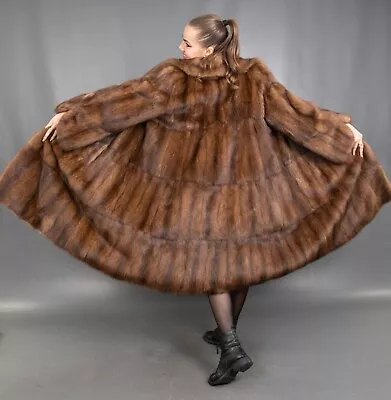 2912 Gorgeous Real Russian Sable Fur Coat Luxury Swinger Beautiful Look Size 3xl • £3562.37