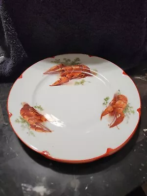 Epiag Royal Czechoslovakia Crawfish Plates Scalloped Edges • $25