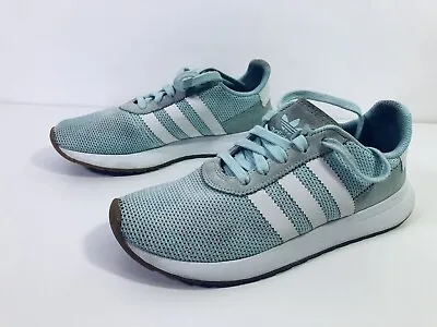 Adidas Originals FLB Runner Women Shoes Energy Blue Aqua White US 7 • $39.50