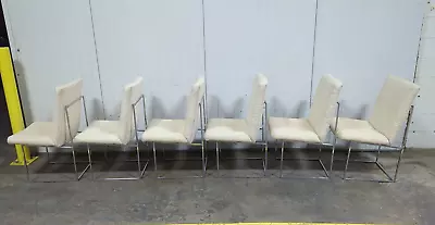 $3995 • Buy Vintage '73 Milo Baughman For Thayer Coggin Thin Chrome Dining Chairs ~ Set Of 6