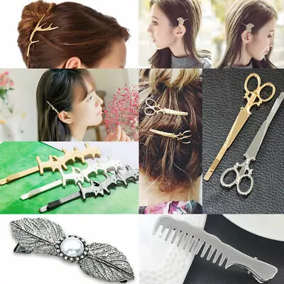 Fashion Women Vintage Butterfly Hair Clip Snap Barrette Comb Stick Claw Hairpins • $3.09