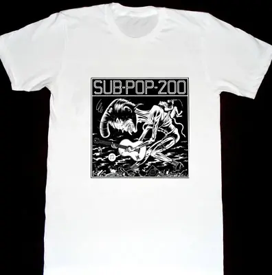Vintage Sub Pop 200 Heavy Cotton White Full Size Men Women Tee Shirt AA1018 • $21.89