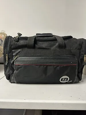 Ebonite EB BLACK/Red Stripe 2 Ball 3 Zipper Tote Shoes & Accy Bowling Bag • $35