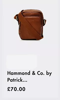 Hammond And Co Man Bag/ Flight Bag 100% Leather • £20