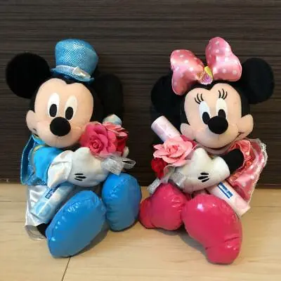 Disney Mickey Minnie Welcome Doll Wedding Marriage Ceremony Plush Toy 2 Set • $48.50