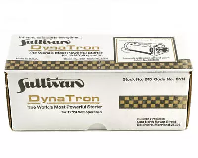 New Sullivan Dynatron Super Power RC Airplane / Helicopter Starter S603 603 • $159.95