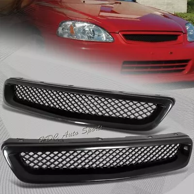 For 1996-1998 Honda Civic JDM Type R Black Mesh ABS Front Hood Grille Grill • $16.99