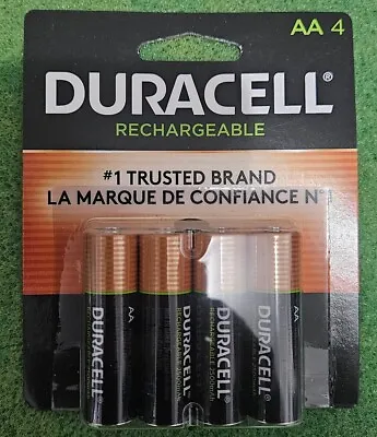 4 Duracell AA Rechargeable NiMH Batteries (2500 MAh DX1500) • $17.50