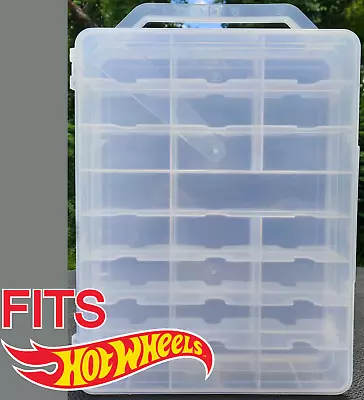 Clear Carry Case 48 Cars Fit Lot Hot Wheels Matchbox Diecast Jammer Storage Set • $21.95