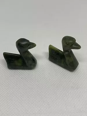 Jade Chopstick Stands - Duck 2 Pc Set. Approximately 3x3cms Set 1 • $4.50