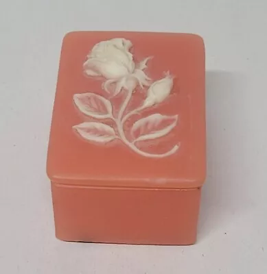 £12.61 • Buy Vintage Design Gifts Incolay Stone Pink Roses Jewelry Trinket Dresser Box, USA