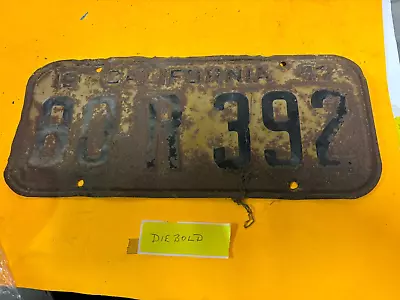 1947 California License Plate  80 R 392 • $19.95