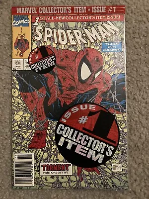 Spider-Man #1 Green Sealed Polybag Marvel 1990 McFarlane High Grade Condition • $15.49
