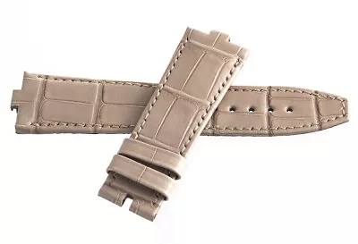 Vacheron Constantin 7mm X 20mm Beige Alligator Leather Watch Band GAI  • $399