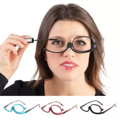 +1.50~+4.0 Diopter Rotating Makeup Reading Glasses Cosmetic Glasses  Woman • £3.83