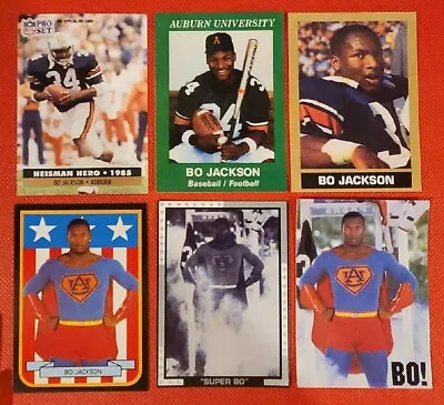 Bo Jackson RARE & ODDBALL Auburn Tigers 6 CARD LOT Football & Baseball  • $9.99