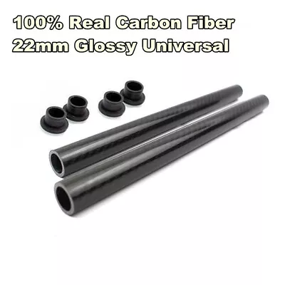 1Pair Carbon Fiber 22mm 7/8  Clip On Handlebars Motorcycle Handlebars Grips Tube • $33.91