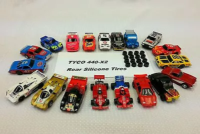$13.49 • Buy ☆16 REAR SILICONE TIRES☆ For TYCO 440X2 & 440 Magnum HO Slot Car Parts .448 Dia